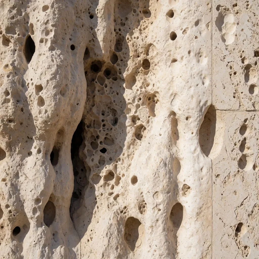 Travertine stone texture detail