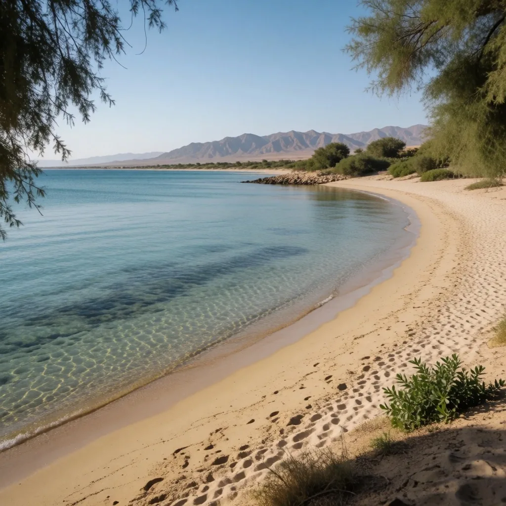 Pristine coastline and lagoons at Marsa Alam