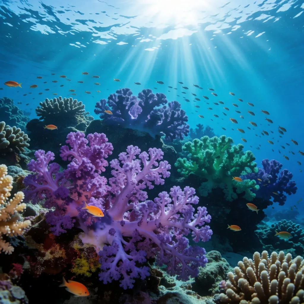 Healthy coral reef in the Red Sea